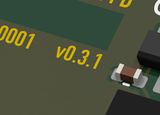 A semantic version number etched into the solder mask.