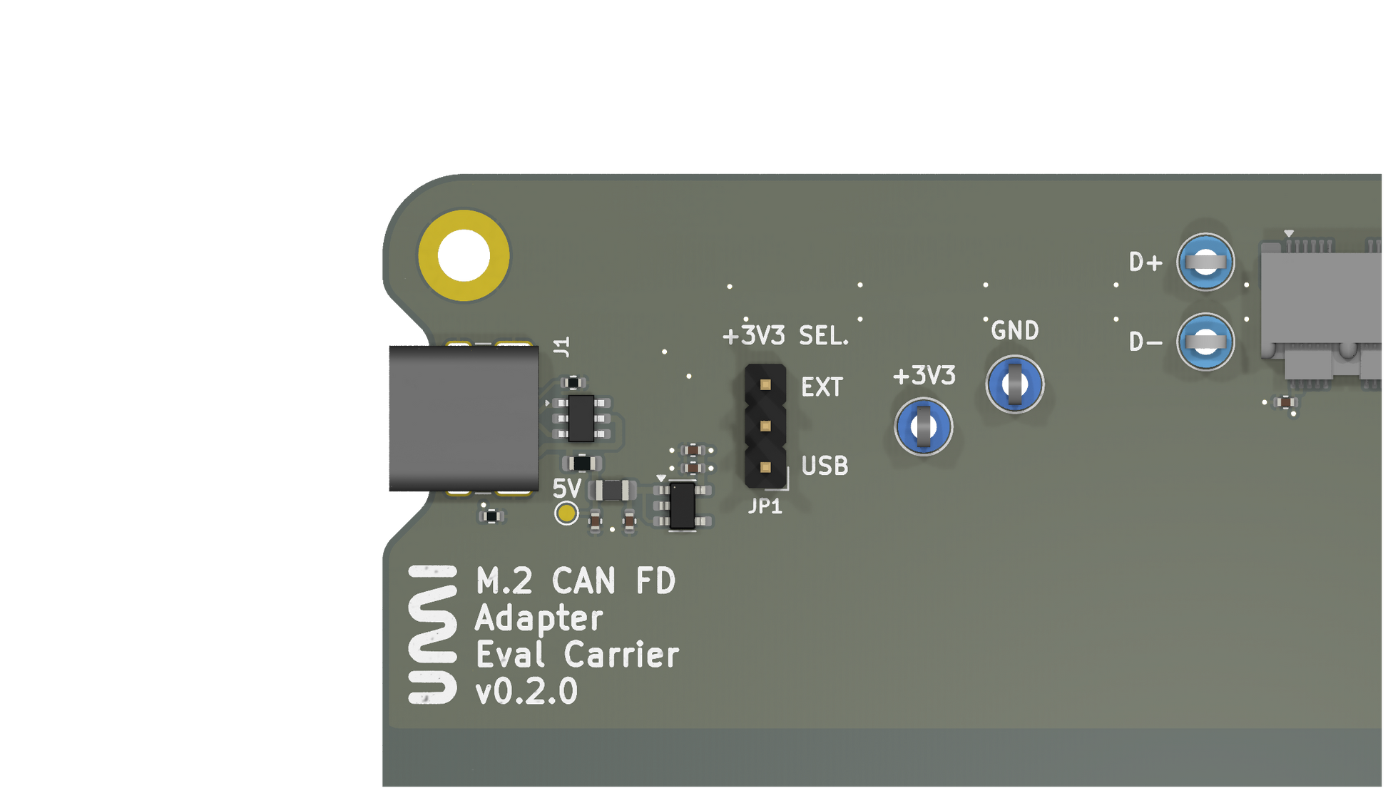 Showing power source selection jumper